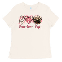 Bone Peace Love Pugs Ladies Tee - Jasminsmagicworld