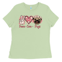 Matcha Peace Love Pugs Ladies Tee - Jasminsmagicworld