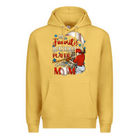 Antique Gold My favorite baseball player calls me mom Premium Hoodie - FaDigitalArtStudio