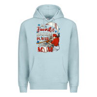 Blue Mist My favorite baseball player calls me mom Premium Hoodie - FaDigitalArtStudio