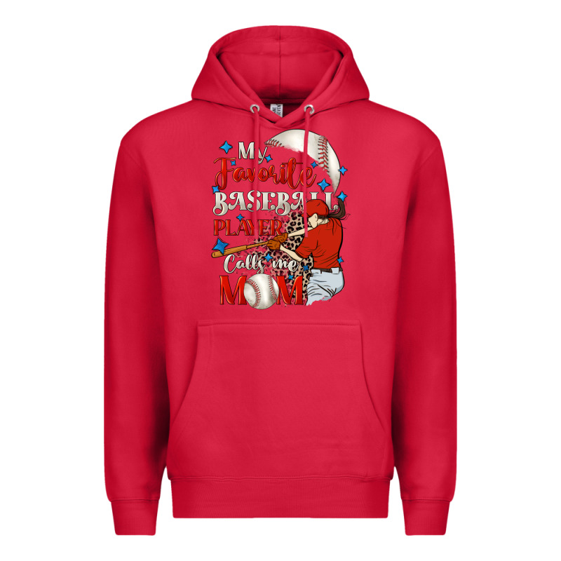 My Favorite Baseball Player Calls Me Mom Premium Hoodie by FaDigitalArtStudio | Teevron