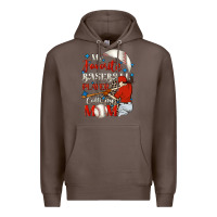 Coffee My favorite baseball player calls me mom Premium Hoodie - FaDigitalArtStudio