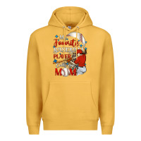 Mustard My favorite baseball player calls me mom Premium Hoodie - FaDigitalArtStudio