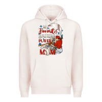 Pale Pink My favorite baseball player calls me mom Premium Hoodie - FaDigitalArtStudio