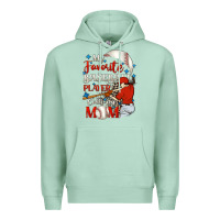 Seafoam My favorite baseball player calls me mom Premium Hoodie - FaDigitalArtStudio