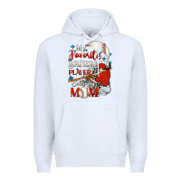 White My favorite baseball player calls me mom Premium Hoodie - FaDigitalArtStudio