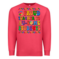 Cardinal Proud Teacher to au-some student Premium Sweatshirt - CowhideDigitalArt