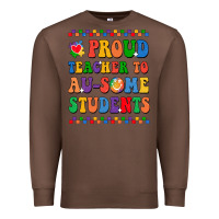 Chestnut Proud Teacher to au-some student Premium Sweatshirt - CowhideDigitalArt