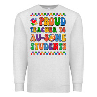 Oatmeal Heather Proud Teacher to au-some student Premium Sweatshirt - CowhideDigitalArt