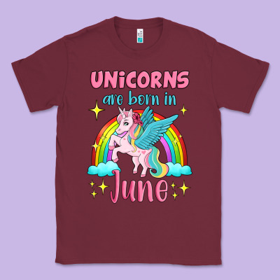 Unicorns Are Born In June Classic Tee Designed By Jasminsmagicworld