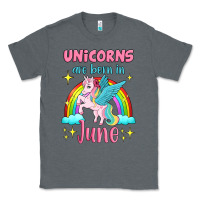 Charcoal Heather unicorns are born in june Classic Tee - Jasminsmagicworld