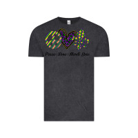 Vintage Black mardi gras love peace Vintage Tee - Bettercallsaul