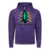 Cloud Purple Happy Holidays Tree Vintage Hoodie - Bettercallsaul