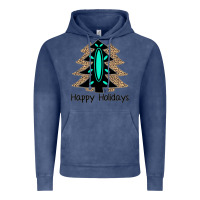 Vintage Denim Happy Holidays Tree Vintage Hoodie - Bettercallsaul