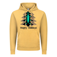 Vintage Mustard Happy Holidays Tree Vintage Hoodie - Bettercallsaul
