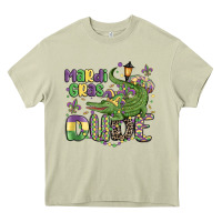 Mossy mardi gras dude alligator Heavy Core Tee - MaliasSmallBusiness