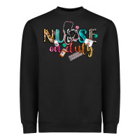 Black nurse on duty Heavyweight Sweatshirt - CowGirlArtShop