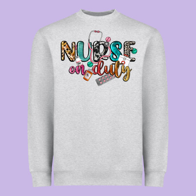 Nurse On Duty Heavyweight Sweatshirt Designed By Cowgirlartshop
