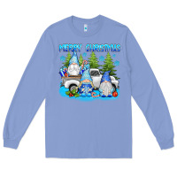 Colony Blue merry christmas gnomies Long Sleeve Tee - texasbilliewilder