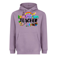 Lavender Kindergarten Teacher Life Heavyweight Hoodie - LillyAllenDesigns