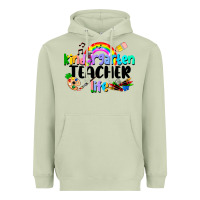 Matcha Kindergarten Teacher Life Heavyweight Hoodie - LillyAllenDesigns