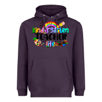 Plum Kindergarten Teacher Life Heavyweight Hoodie - LillyAllenDesigns