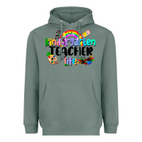 Sage Kindergarten Teacher Life Heavyweight Hoodie - LillyAllenDesigns