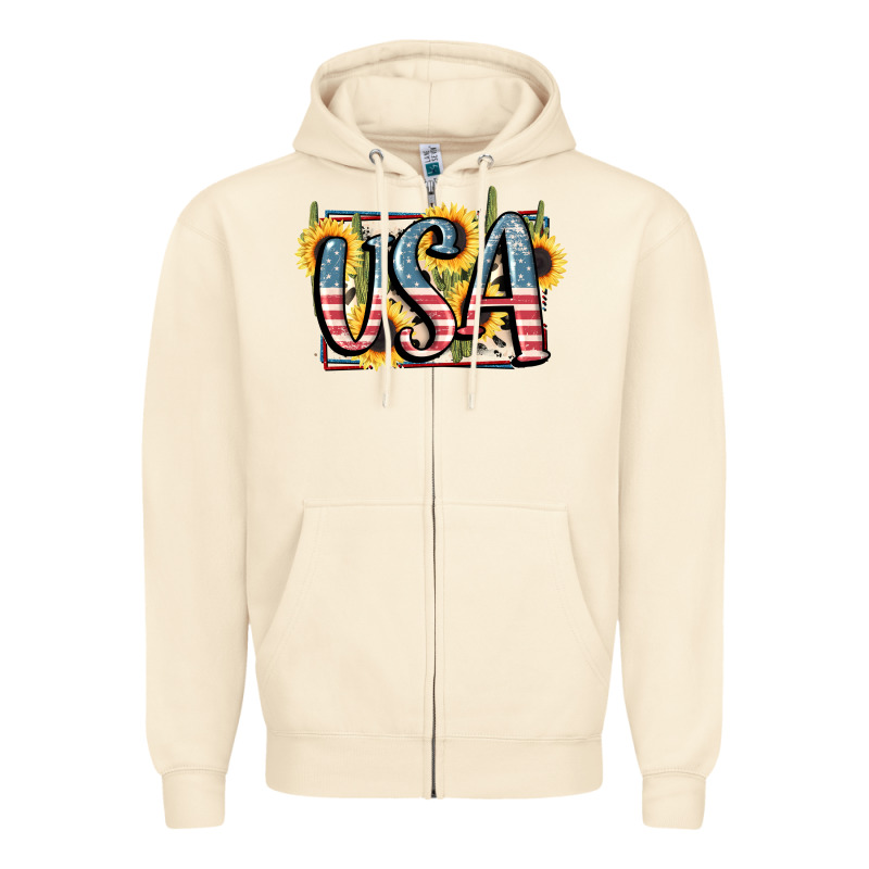 Usa 4th Of July Zipper Hoodie by FaDigitalArtStudio | Teevron
