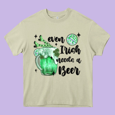Even ırısh Needs A Beer Heavy Core Tee Designed By Maliassmallbusiness