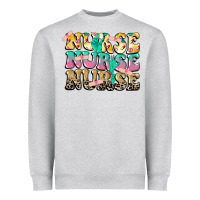 Heather Grey Nurse Nurse Nurse Heavyweight Sweatshirt - CowGirlArtShop
