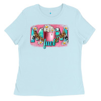 Baby Blue mom fuel Ladies Tee - NancyCooperArtShop