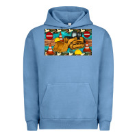 Pigment Pebble Blue bulldozer sippy Urban Hoodie - Artiststas