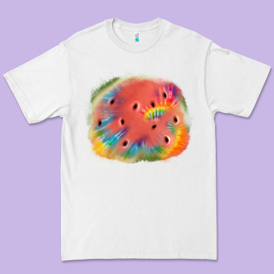 Tie Die Watermelon Premium Tee Designed By Jahusdesignshop