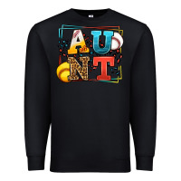 Black Baseball and Softball aunt leopard frame Premium Sweatshirt - LillyAllenDesigns