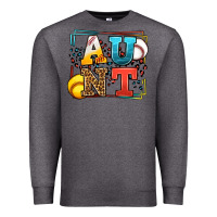 Charcoal Heather Baseball and Softball aunt leopard frame Premium Sweatshirt - LillyAllenDesigns