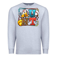 Heather Grey Baseball and Softball aunt leopard frame Premium Sweatshirt - LillyAllenDesigns