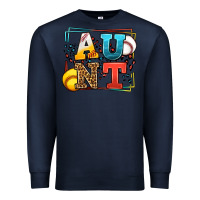 Navy Baseball and Softball aunt leopard frame Premium Sweatshirt - LillyAllenDesigns