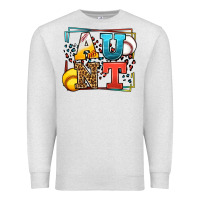 Oatmeal Heather Baseball and Softball aunt leopard frame Premium Sweatshirt - LillyAllenDesigns