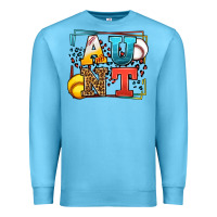 Ocean Blue Baseball and Softball aunt leopard frame Premium Sweatshirt - LillyAllenDesigns