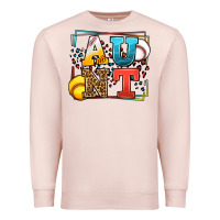 Pale Pink Baseball and Softball aunt leopard frame Premium Sweatshirt - LillyAllenDesigns