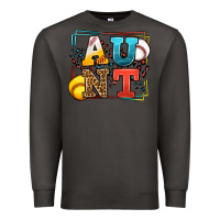 Smoke Baseball and Softball aunt leopard frame Premium Sweatshirt - LillyAllenDesigns