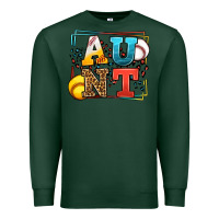 Sports Green Baseball and Softball aunt leopard frame Premium Sweatshirt - LillyAllenDesigns