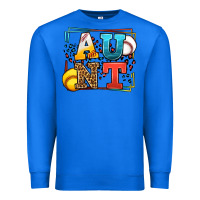 True Royal Baseball and Softball aunt leopard frame Premium Sweatshirt - LillyAllenDesigns