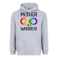 Heather Grey Mother Of Warrior Heavyweight Hoodie - CowhideDigitalArt