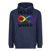Navy Mother Of Warrior Heavyweight Hoodie - CowhideDigitalArt