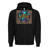 Black Leopard mom Zipper Hoodie - FaDigitalArtStudio