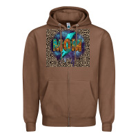 Chestnut Leopard mom Zipper Hoodie - FaDigitalArtStudio