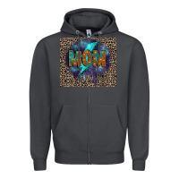 Smoke Leopard mom Zipper Hoodie - FaDigitalArtStudio