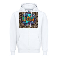 White Leopard mom Zipper Hoodie - FaDigitalArtStudio