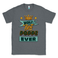 Charcoal Heather world's best poppi ever Classic Tee - Jasminsmagicworld